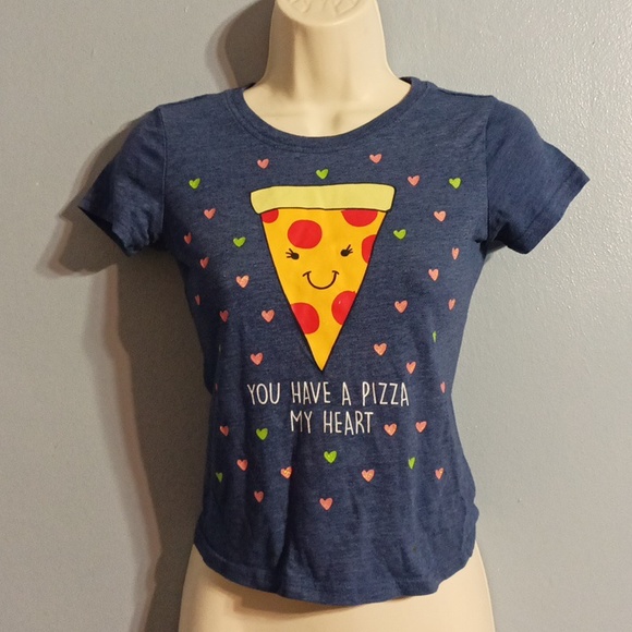 Evy of California girls you have a pizza my heart top with a slice of pizza - Picture 7 of 17